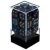 Chessex Dice - Scarab Royal Blue With Gold - Set Of 12 D6 - CHX 27627