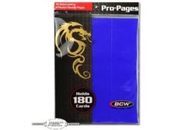 BCW - 9 Pocket Side-loading Pages - Pack Of 10 - Blue