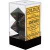 Chessex Dice - Opaque Dusty Green With Gold - Set Of 7 - CHX 25415