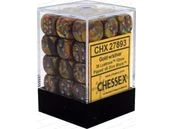 Chessex Dice - Lustrous Gold With Silver - Set Of 36 D6 - CHX 27893
