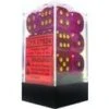 Chessex Dice - Borealis Magenta With Gold - Set Of 12 D6 - CHX 27624