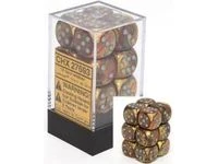 Chessex Dice - Lustrous Gold With Silver - Set Of 12 D6 - CHX 27693