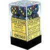Chessex Dice - Rio With Yellow - Set Of 12 D6 - CHX 27649