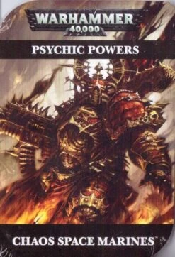 Games Workshop - Warhammer 40K (6th Edition) Data Cards - Chaos Space Marines - Psychic Powers - 43-02-60 - OUT OF PRINT