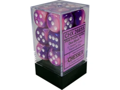 Chessex Dice - Festive Violet With White - Set Of 12 D6 - CHX 27657
