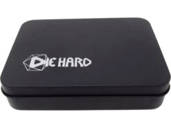 Die Hard Dice - Metal Gemstone Shiny Silver Ruby - Set Of 7 -CARDBOARD MEMORIES DSC0236