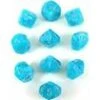 Chessex Dice - Cirrus Aqua With Silver - Set Of Ten D10 - CHX 27265