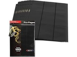 BCW - 9 Pocket Side-loading Pages - Pack Of 10 - Black