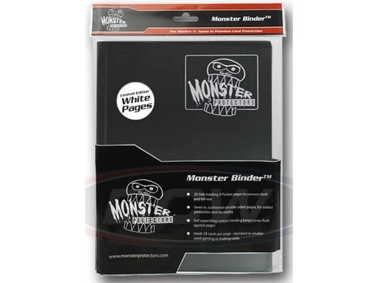 BCW - Monster - 4 Pocket Binder - Black With White Pages 1 BCW - Monster - 4 Pocket Binder - Black With White Pages