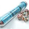 Chessex Dice - Lab Dice - Heavy 7-Die Set - Sea/Shell Black Luminary