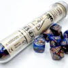 Chessex Dice - Lab Dice - Heavy 7-Die Set - Azurite/Gold Luminary