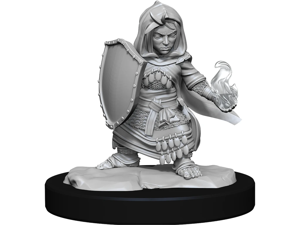 Paizo - Pathfinder - Unpainted Miniatures - Deep Cuts - Halfling Cleric Female - 90261 3 Paizo - Pathfinder - Unpainted Miniatures - Deep Cuts - Halfling Cleric Female - 90261 - Image 3