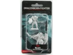 Wizkids - Dungeons And Dragons - Unpainted Miniature - Nolzurs Marvellous Miniatures - Dragonborn Fighter Male - 90303