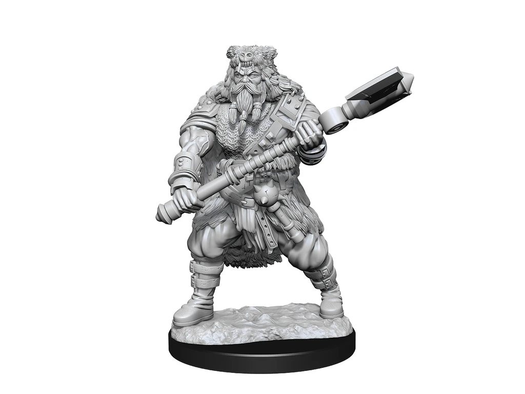 Wizkids - Dungeons And Dragons - Unpainted Miniature - Nolzurs Marvellous Miniatures - Human Barbarian Male - 90224 1 Wizkids - Dungeons And Dragons - Unpainted Miniature - Nolzurs Marvellous Miniatures - Human Barbarian Male - 90224