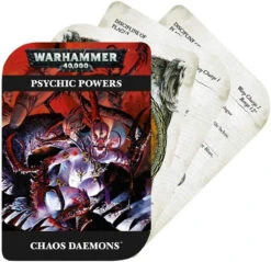 Games Workshop - Warhammer 40K (6th Edition) Data Cards - Chaos Daemons - Psychic Powers - 97-40-60 - OUT OF PRINT