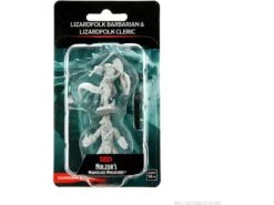 Wizkids - Dungeons And Dragons - Unpainted Miniature - Nolzurs Marvellous Miniatures - Lizard Folk Bard And Cleric - 90308
