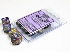 Chessex Dice - Festive Carousel With White - Set Of 10 D10 - CHX 27240